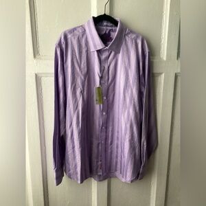 Robert Graham Elegant Lavender Striped Dress Shirt